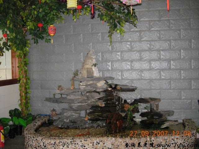 广州市金桥养老院人造小溪