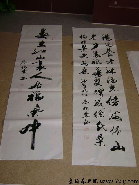 大连阳光养老中心好友题字