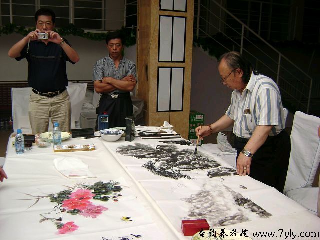 大连阳光养老中心好友题画